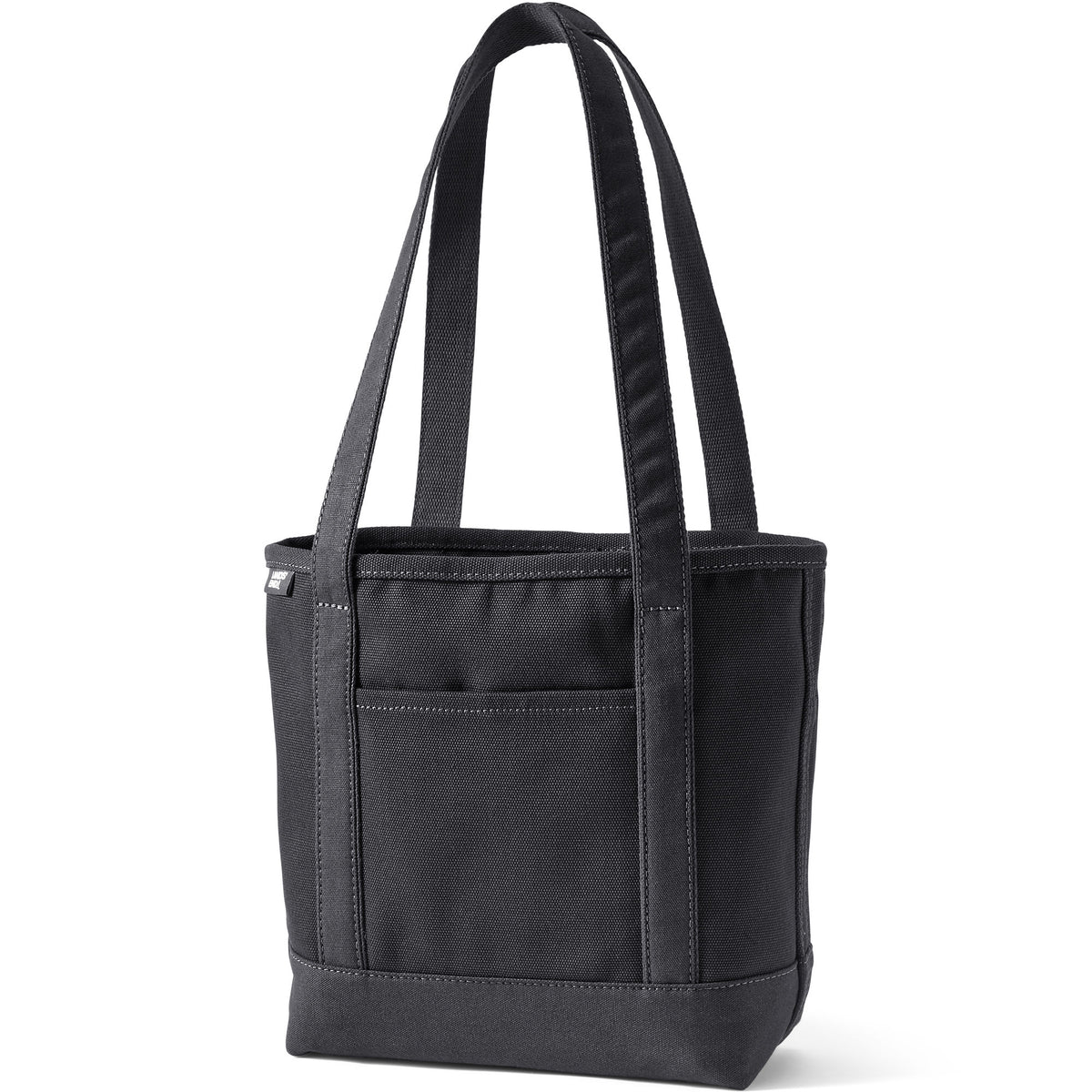Medium Solid Color 5 Pocket Open Top Long Handle Canvas Tote Bag