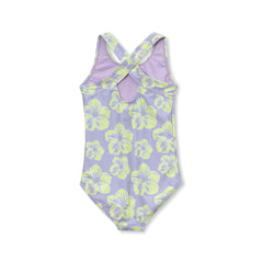 Girls Slim Chlorine Resistant One Piece Swimsuit