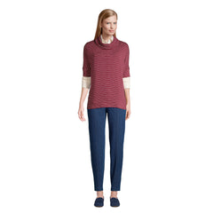 Women's Tall Super Soft Elbow Sleeve Cowl Neck Pullover Top