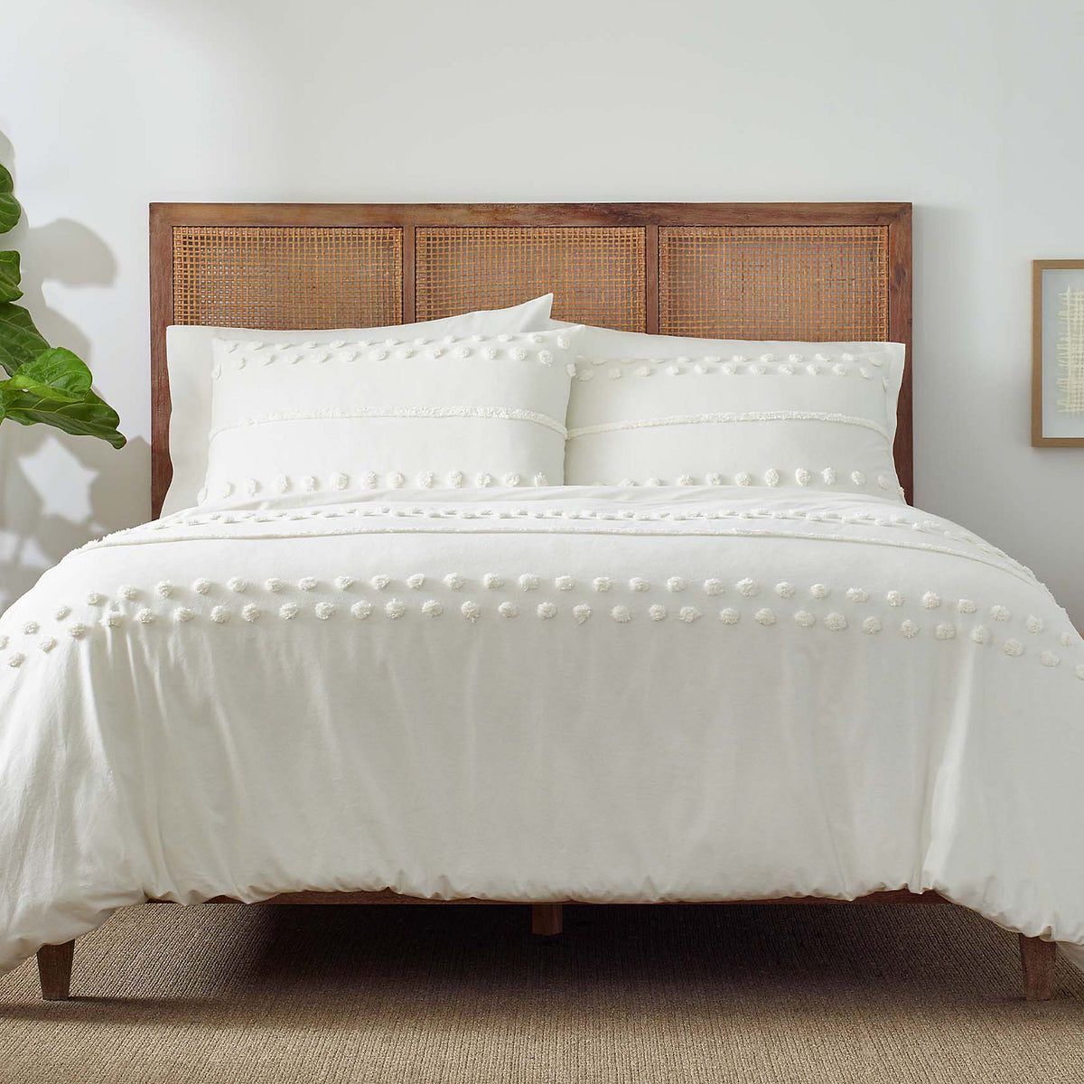 Blue Loom Hazel Textured Cotton Duvet Cover Set