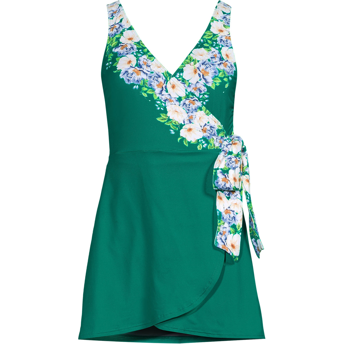 Women's Side Tie Mini Swim Dress Swimsuit