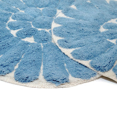 Chesapeake Bursting Flower Cotton Anti Skid 2 Piece Round Bath Rug Set