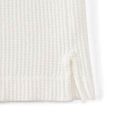 Women's Plus Size Long Sleeve Waffle Shawl Collar Henley