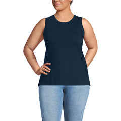 Women's Plus Size Supima Cotton Crew Neck Tank