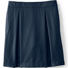 Girls Solid Pleated Skort Top of Knee