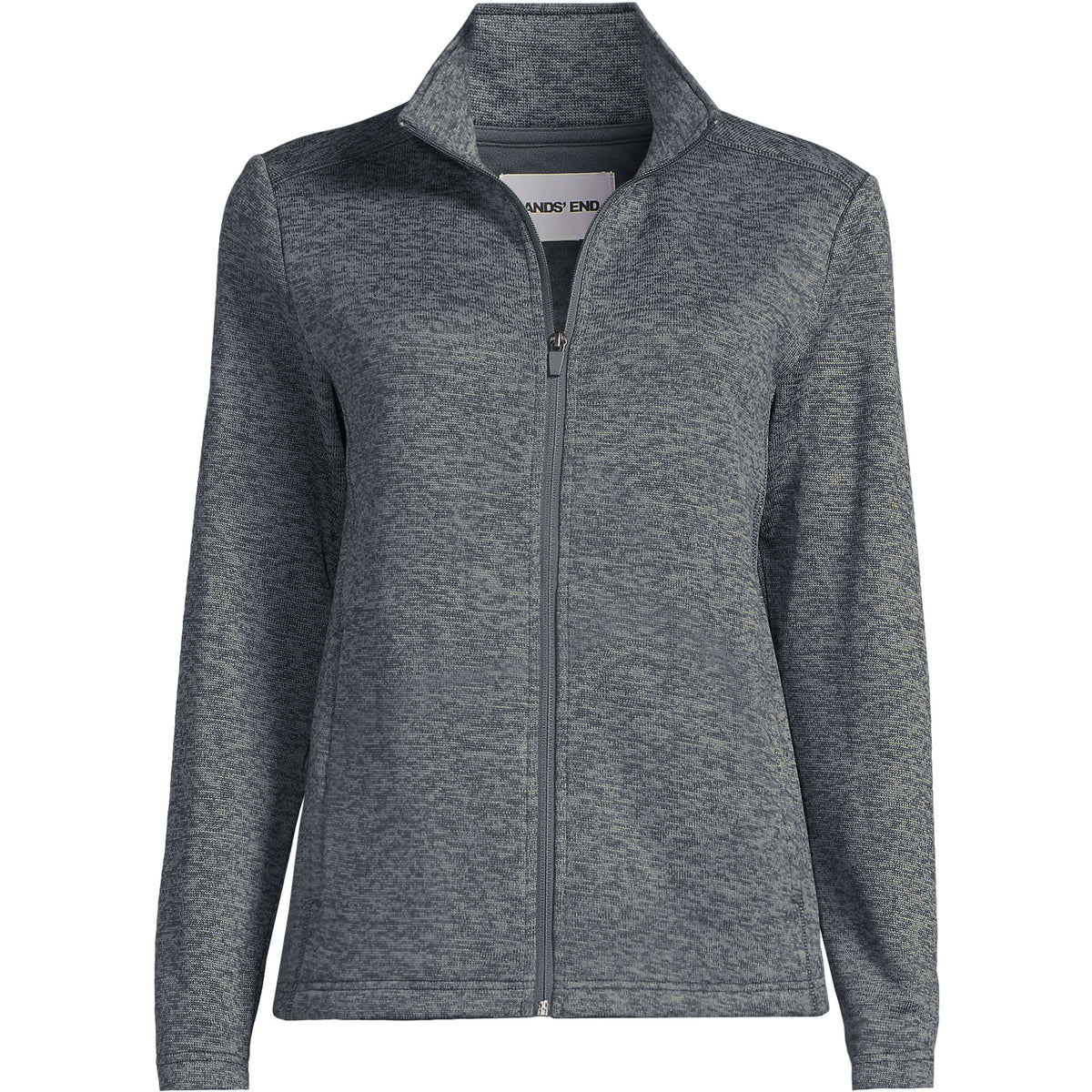 Women's Plus Sweater Fleece Zip Front Jacket