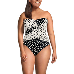 Women's Plus Size SlenderSuit Wrap Bandeau One Piece Swimsuit
