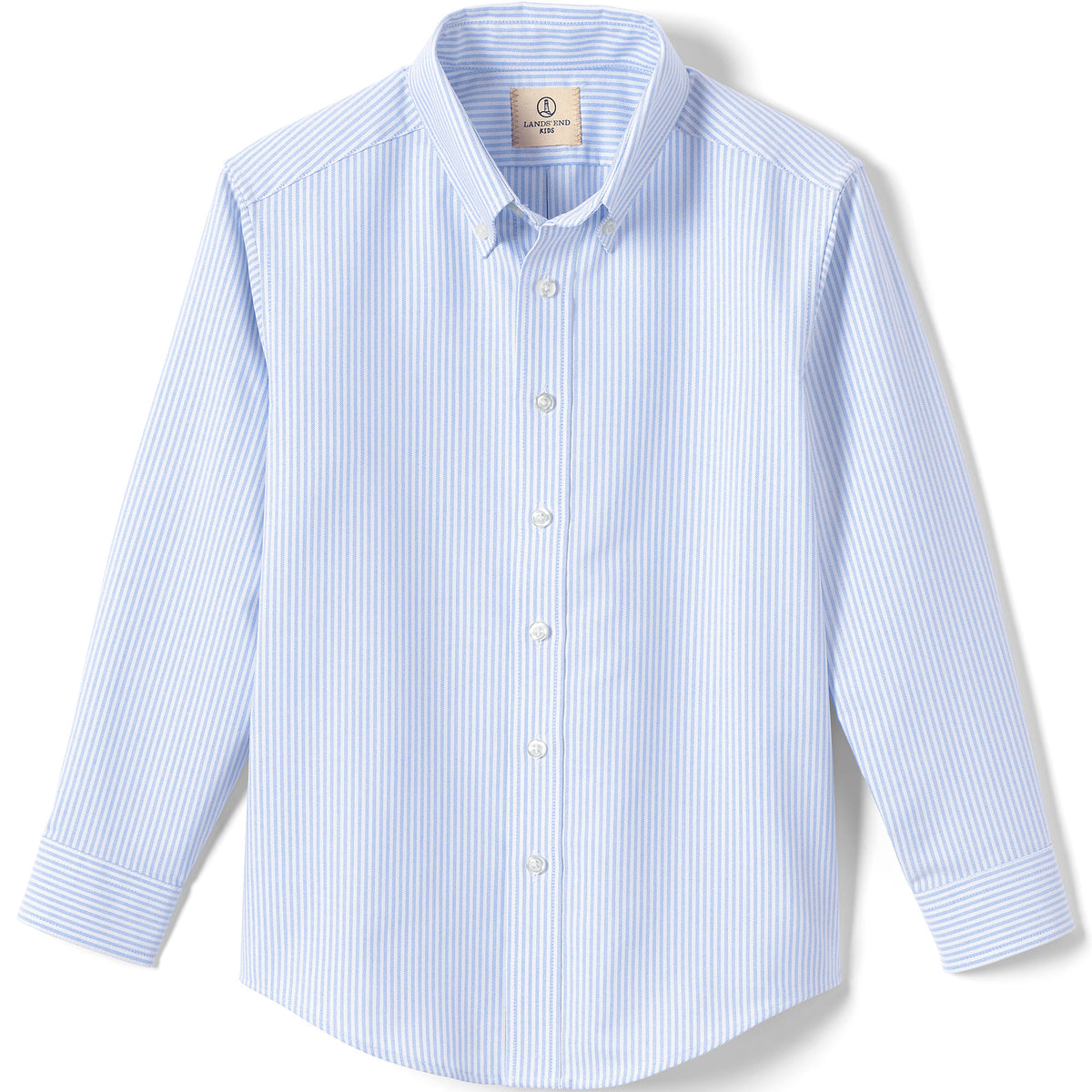 Boys Long Sleeve Stripe Oxford Dress Shirt