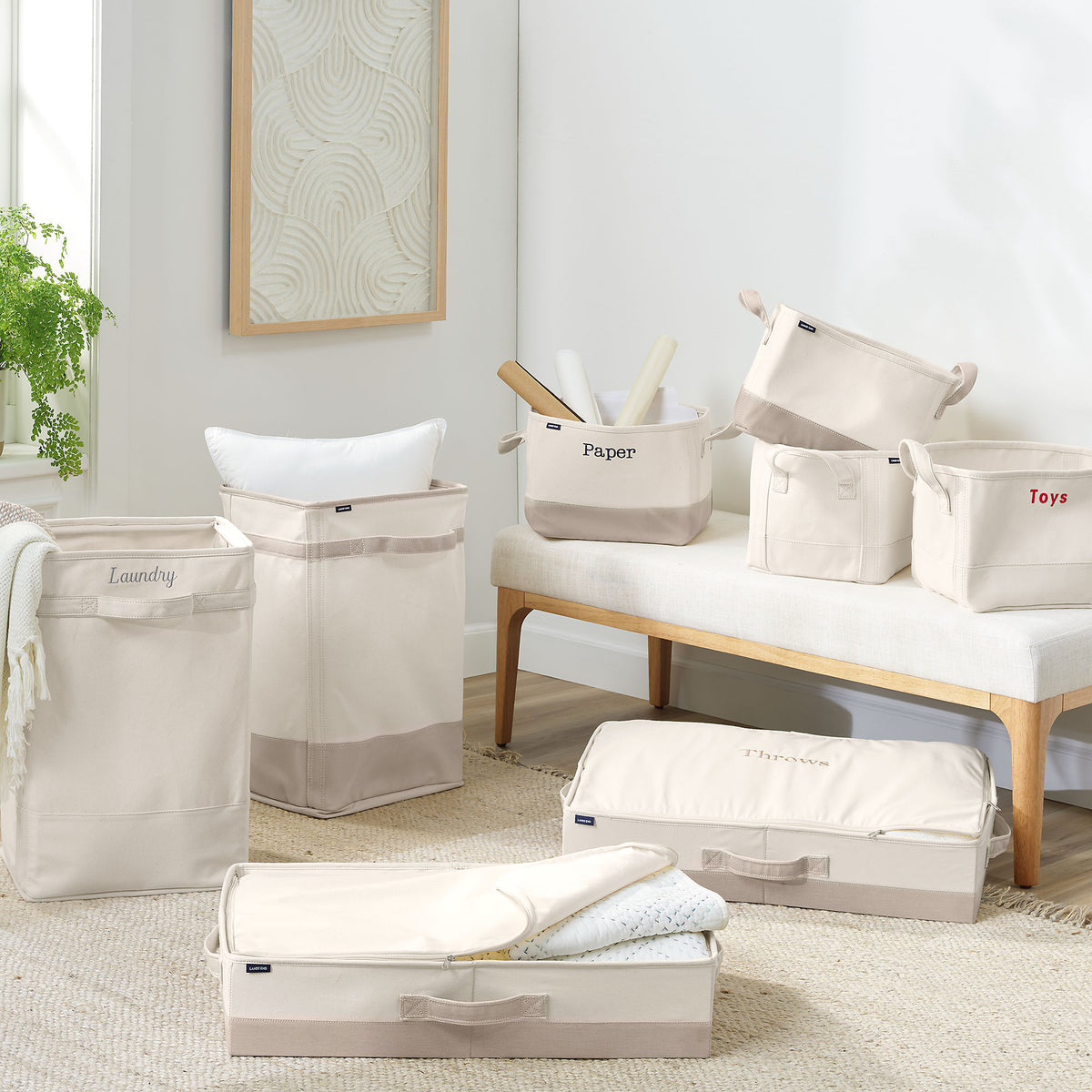 Small Canvas Storage Tote