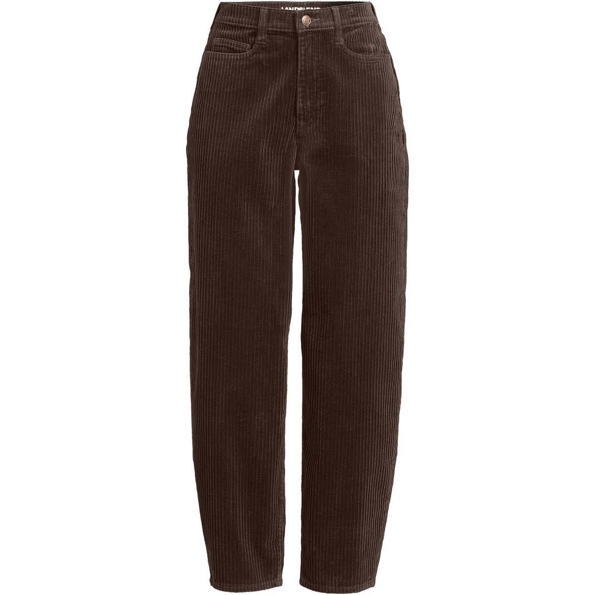 Women's Petite Corduroy High Rise Barrel Leg Ankle Pants