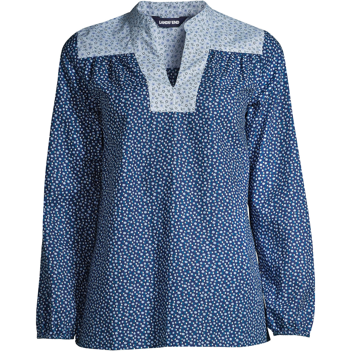 Women's Tall Cotton Poplin Peasant Shirt