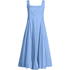Women's Sleeveless Cambric Bubble Hem Midi Dress