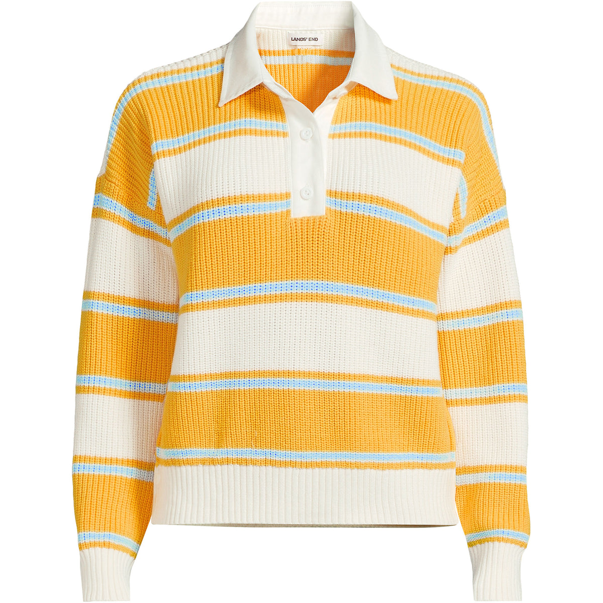 Women's Petite Drifter Rugby with Woven Collar Sweater