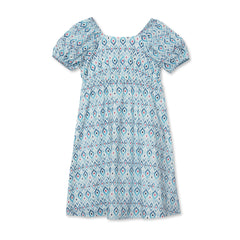 Girls Short Sleeve Bow Dress