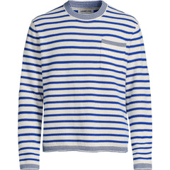 Men's Long Sleeve Textured Cotton Crewneck Sweater