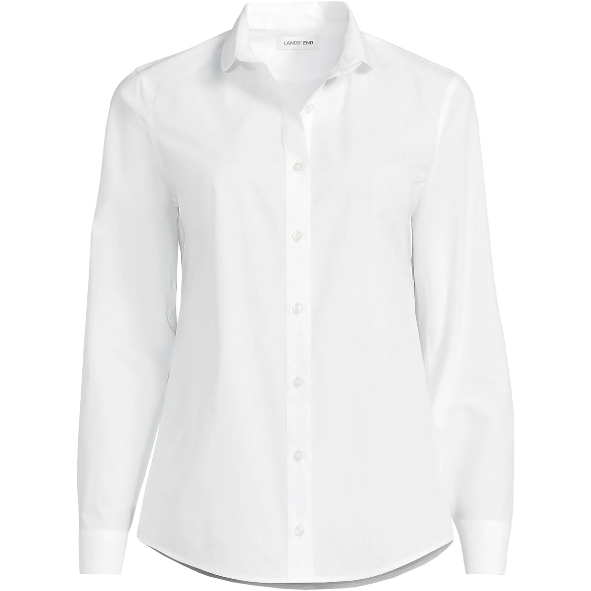 Women's Long Sleeve Peter Pan Collar Broadcloth Shirt