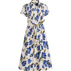 Women's Poplin Pintuck Detail Shirt Dress