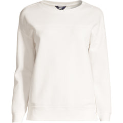 Women's Plus Size Long Sleeve Waffle Crewneck Top