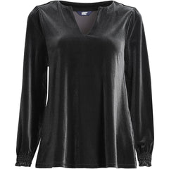 Women's Long Sleeve Velvet Blouse
