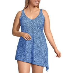 Women's Plus Size SlenderSuit Fauxkini Low Leg One Piece Swimsuit Print
