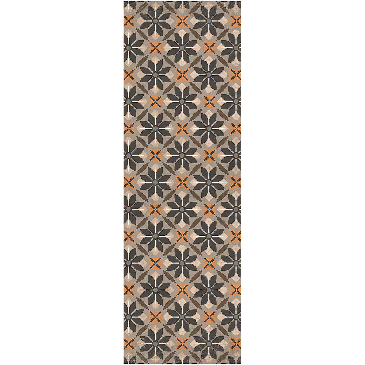 Matterly Skid Resistant Floral Mosaic Floor Mat