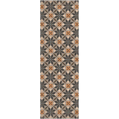Matterly Skid Resistant Floral Mosaic Floor Mat