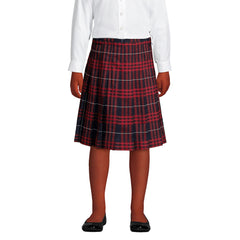Girls Plaid Pleated Skirt Below the Knee