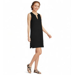 Women's Cotton Jersey Notch Neck Dress