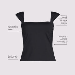 Women's Plus Size Square Neck Underwire Tankini Top