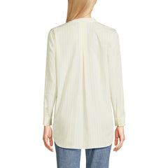 Women's No Iron Banded Collar Popover Shirt