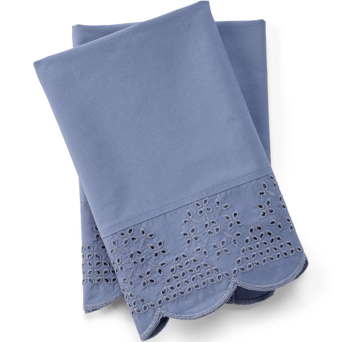 300 Thread Count Cotton Percale Eyelet Pillowcases