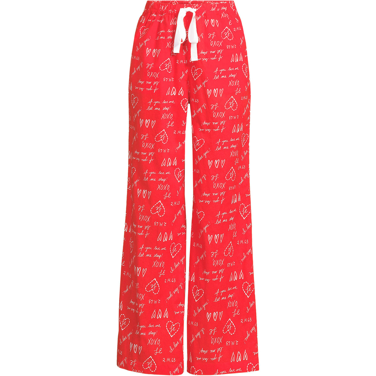 Women's Petite Poplin Wide Leg Sleep Pants