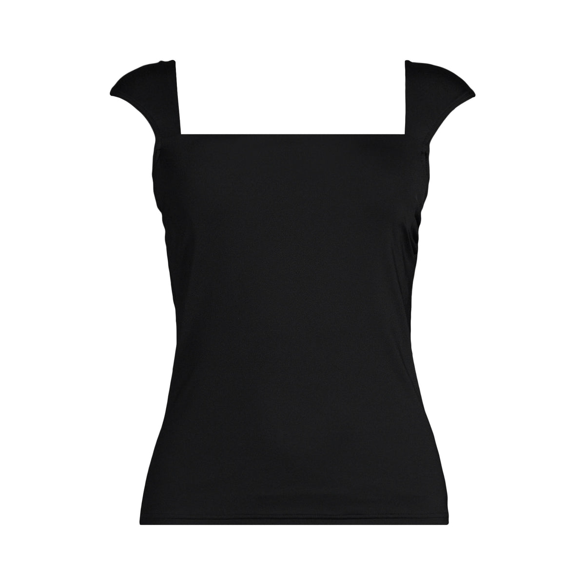 Women's D-Cup Square Neck Underwire Tankini Top