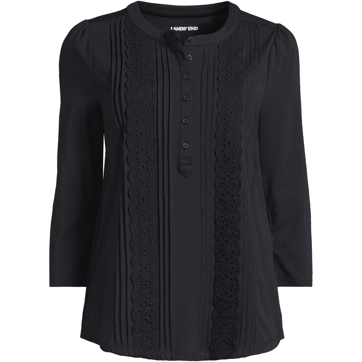 Women's 3/4 Sleeve Lightweight Jersey Embellished Top