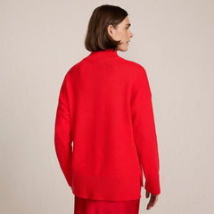 Women's Cozy Lofty Split Hem Turtleneck Sweater