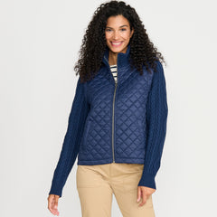 Women's Quilted Sweater Hybrid Barn Jacket
