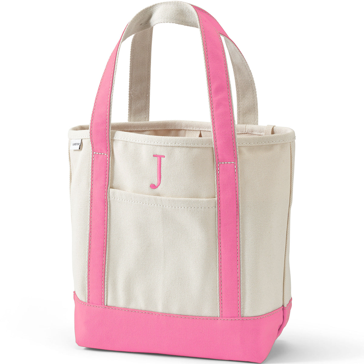 Pre-Monogrammed Letter J Canvas Tote Bag