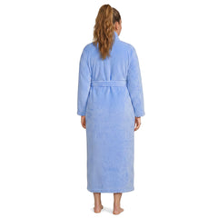 Women's Plus Size Cozy Plush Long Wrap Robe