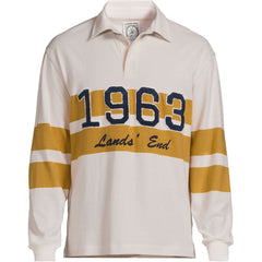 Men's Tall Long Sleeve Rugged Rugby Embroidered Polo