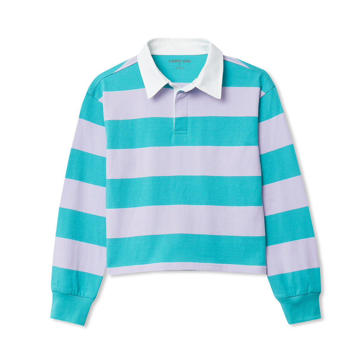 Girls Long Sleeve Stripe Rugby Shirt