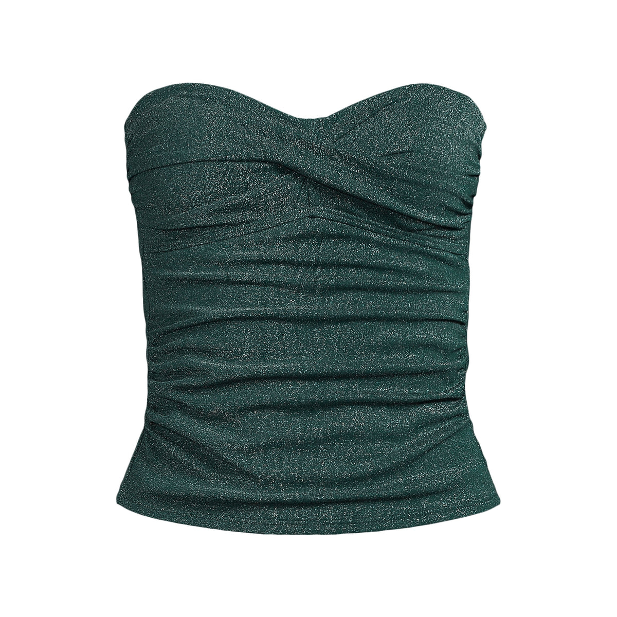 Women's Shine Wrap Bandeau Tankini Swimsuit Top