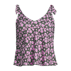 Women's DDD-Cup Tie Shoulder Flutter Tankini Top