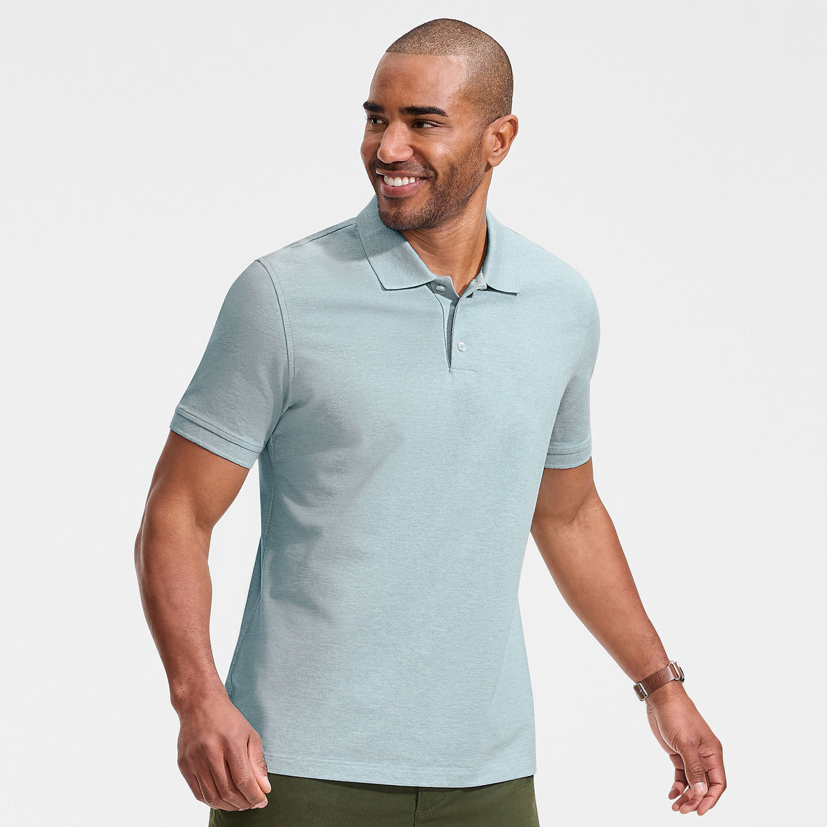 Men's Short Sleeve Performance Mesh Pique Polo