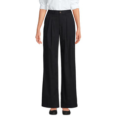 Women's High Rise Crisp Poplin Chino Wide Leg Pants
