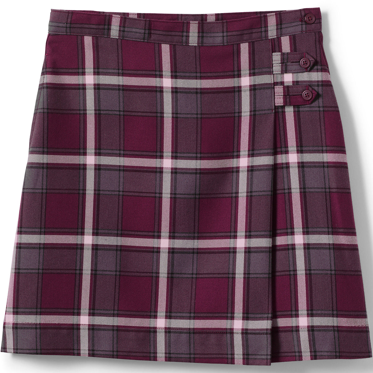 Girls Plus Plaid A-line Skirt Below the Knee