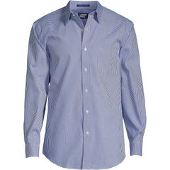 Men's Tall Pattern No Iron Supima Pinpoint Straight Collar Dress Shirt