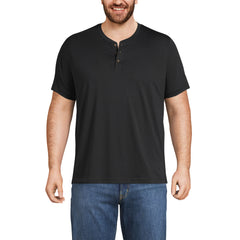 Men's Big Short Sleeve Cotton Supima Jersey Henley