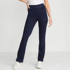 Women's Petite Starfish High Rise Knit Denim Straight Jeans