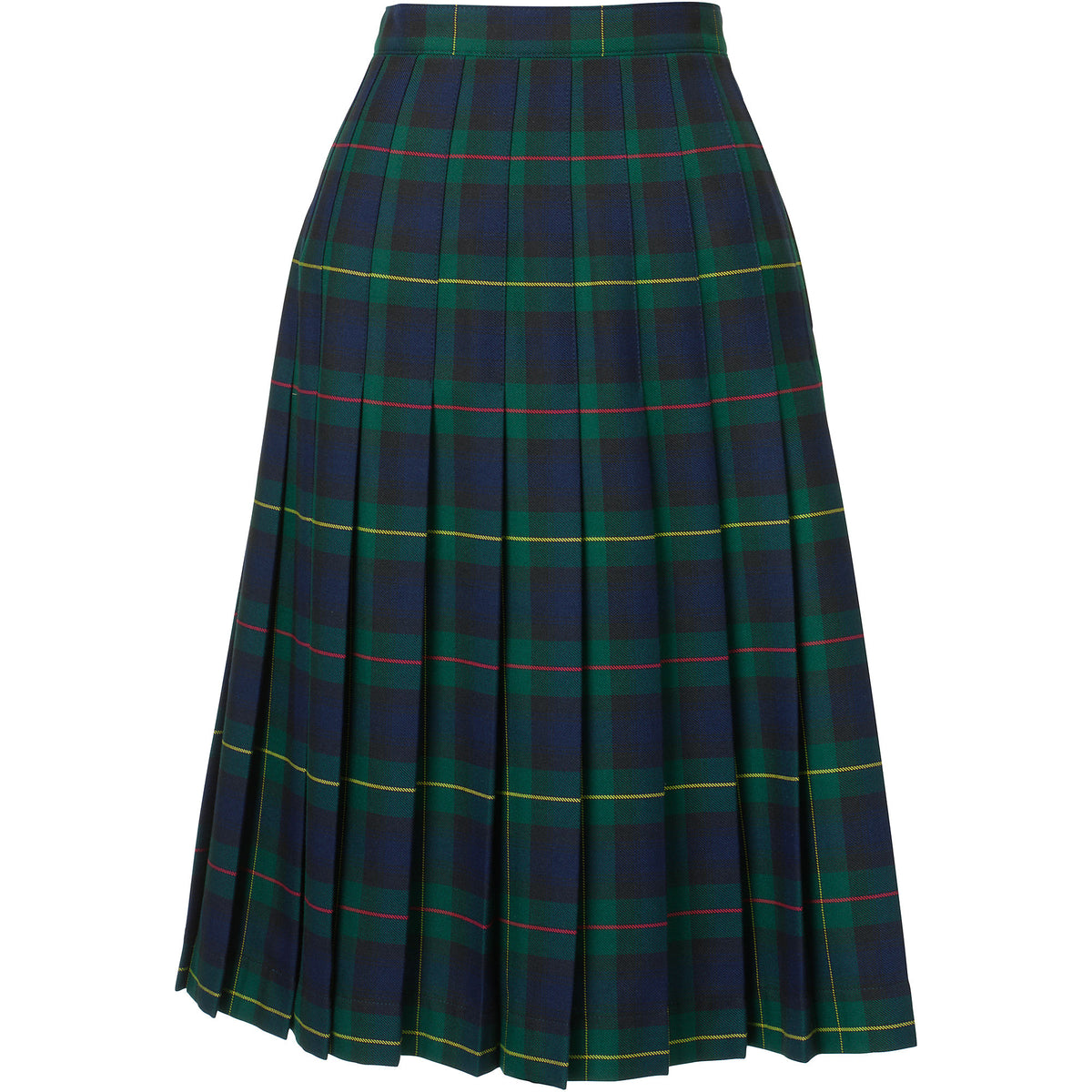 Women's Below The Knee Plaid Pleated Skirt