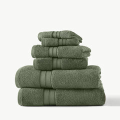 Blue Loom Liam Bleach Friendly Cotton 6 Piece Bath Towel Set